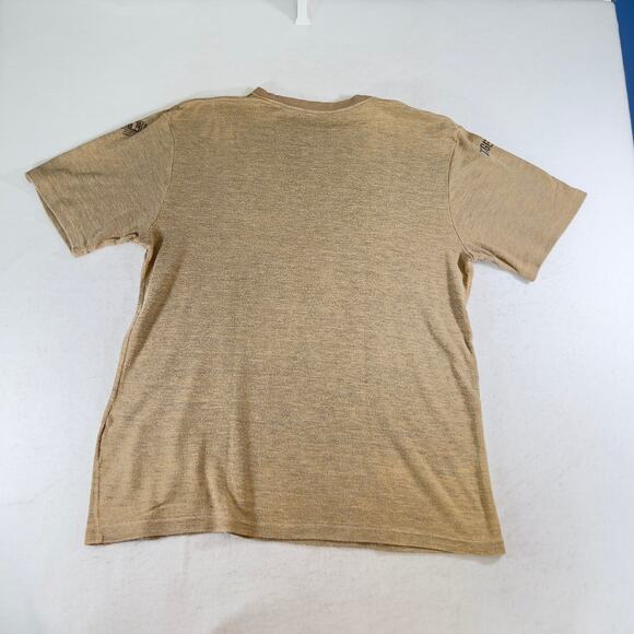 National Safety Apparel Flame Resist T-Shirt Men L Brown Electric HRC2 Made USA - Picture 3 of 9